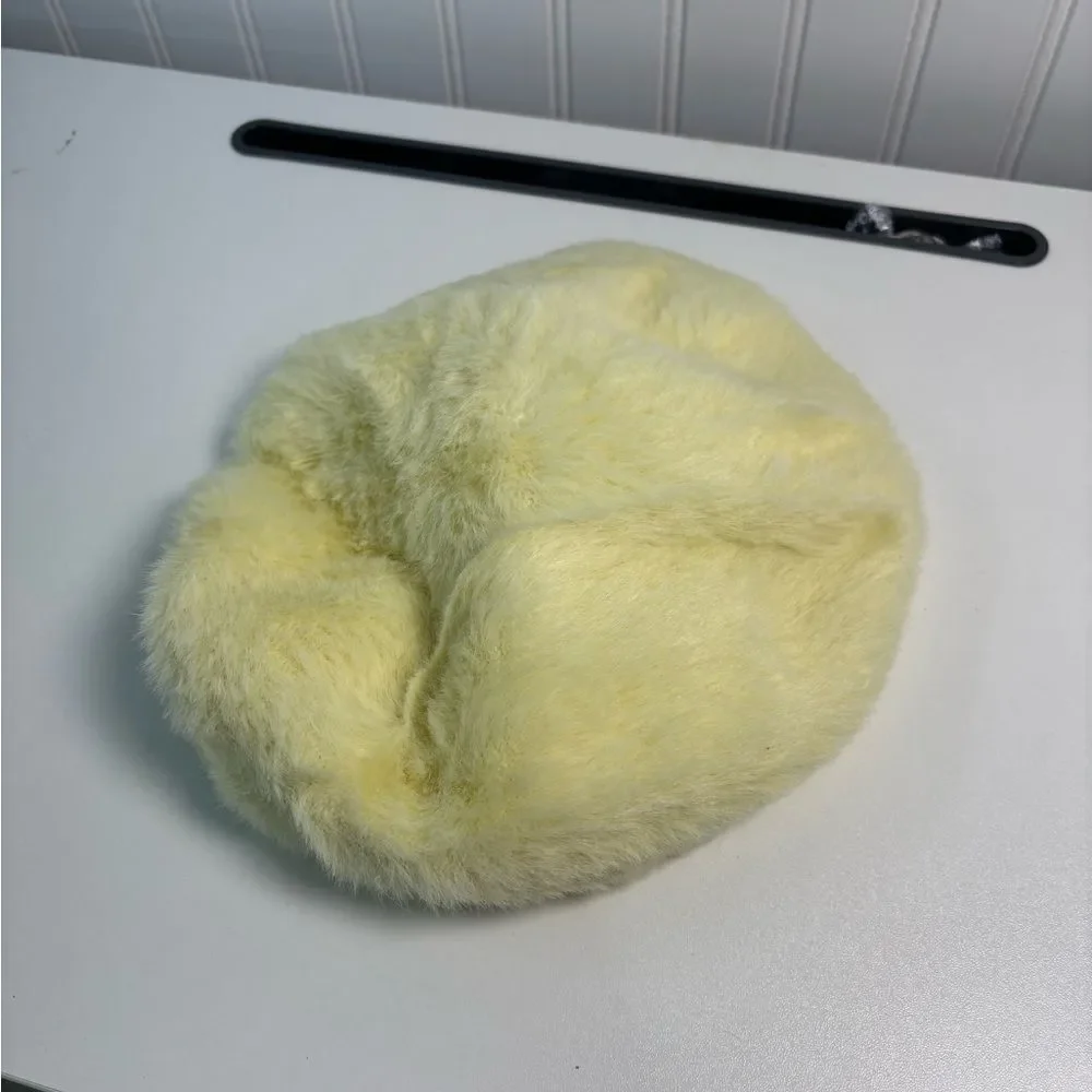 Free People YELLOW Fuzzy beret Hat
